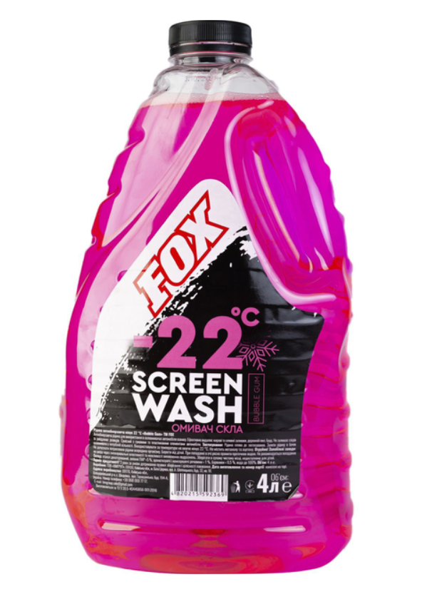 Омивач для скла ЗИМА FOX Bubble Gum 4л